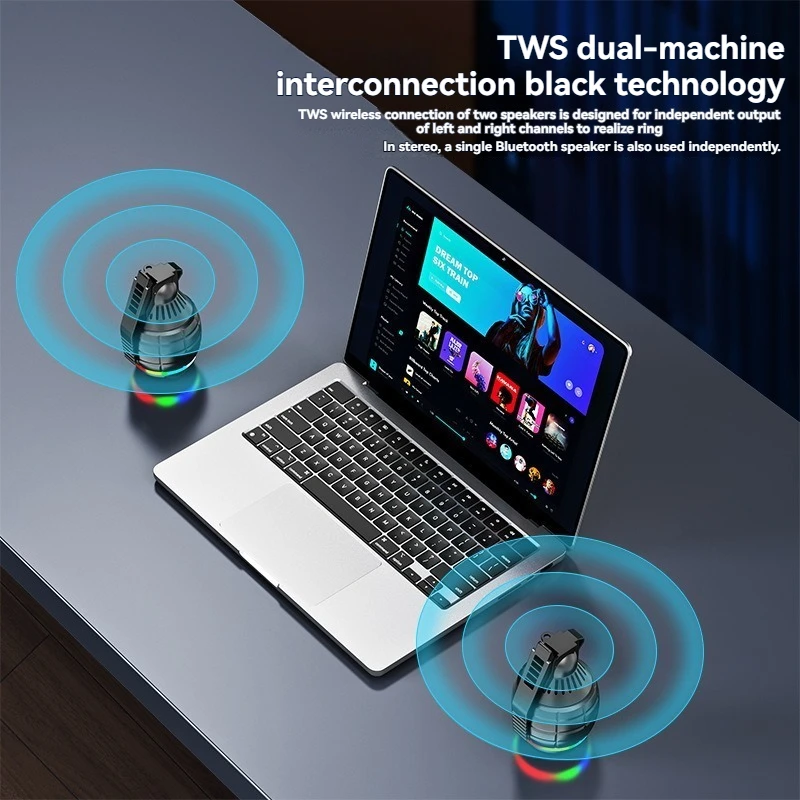 2025 New M26 Grenade Wireless Bluetooth Speaker Portable with FM Radio Bluetooth Speaker Outdoor Mountaineering subwoofer TWS/TF