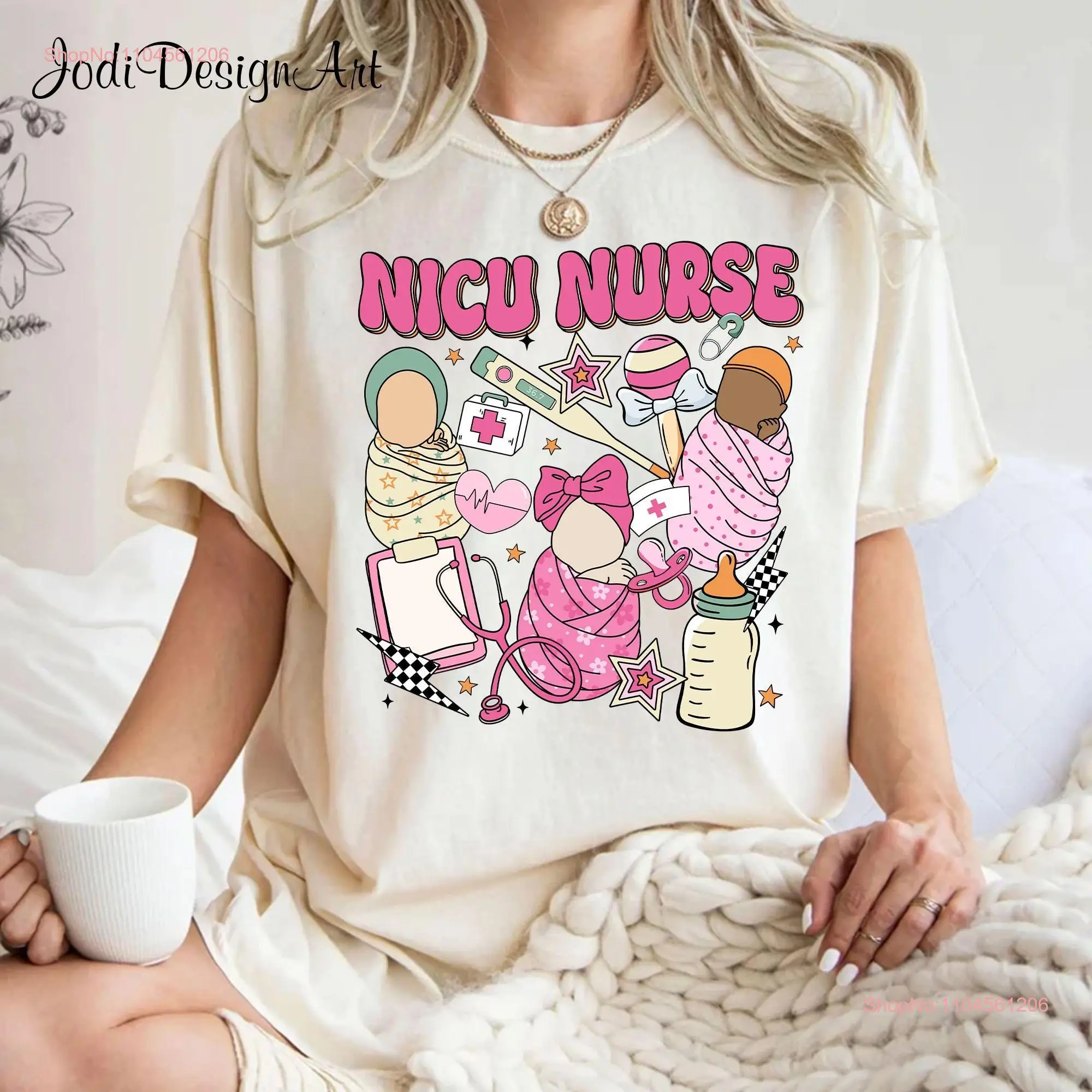 Retro Groovy Nicu Nurse T Shirt Neonatal Intensive Care Unit Tiny Human Nursing Valentine's Day Vday Pediatric