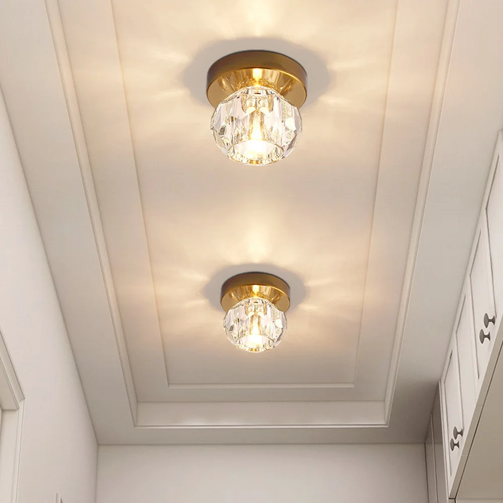 

Modern LED Crystal Ceiling Lights Living Room Hallway Lighting Home Deocoration Ceiling Lamp Glass Minimalist Light Fixture