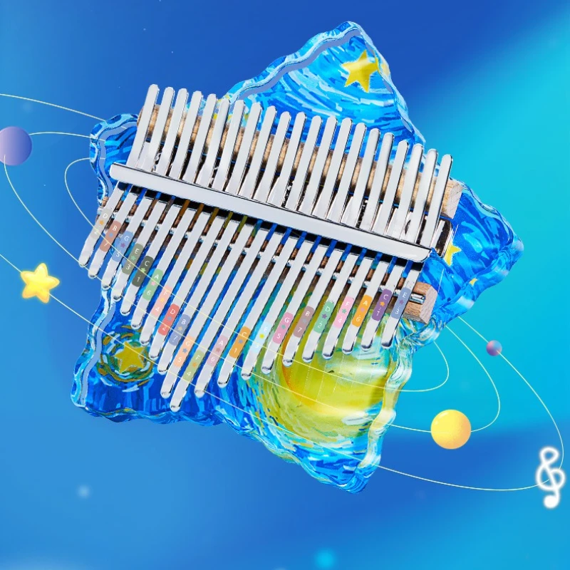 Acrylic Kalimba Children Meditation Professional Kalimba Adults Practice Transparent Thumbs Piano Portable Keyboard Instruments