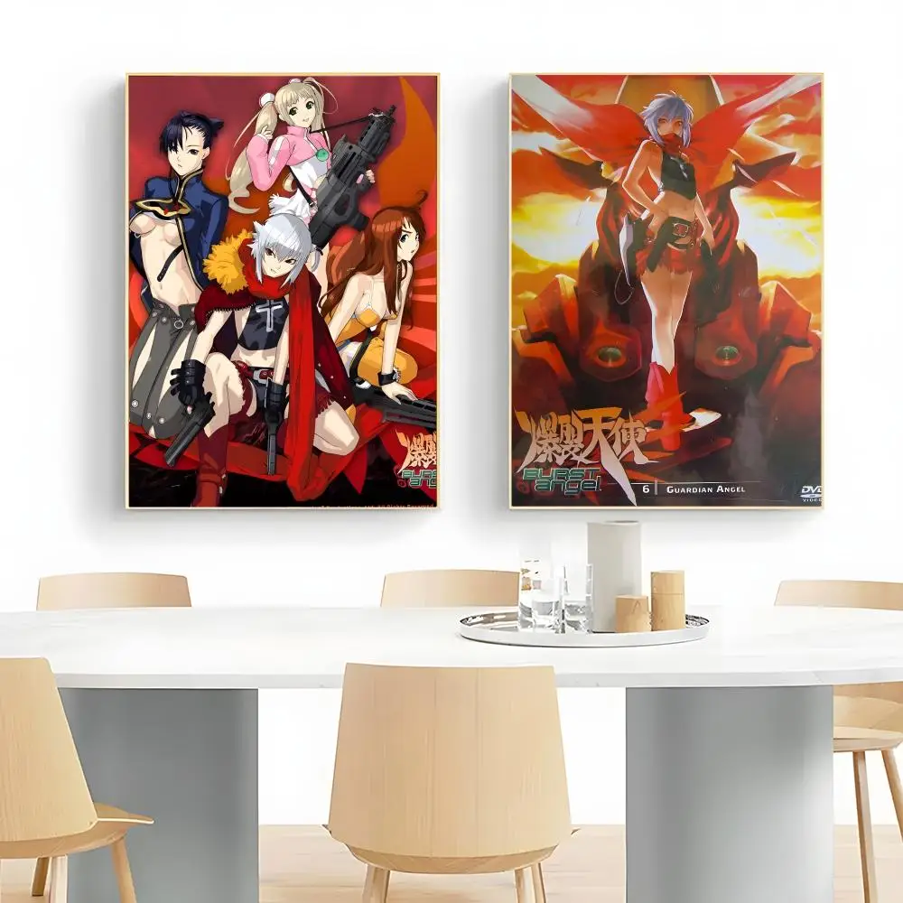 Burst Angel Poster Frameless Peel-and-Stick Removable Wall Art Print