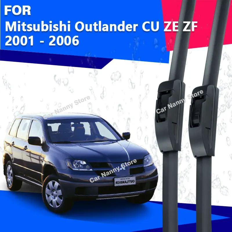 

Щетки лобового стекла для Mitsubishi Outlander CU ZE ZF 2001-2006, автомобильные дворники, резиновая полоса, мягкая резина, 2002 г.