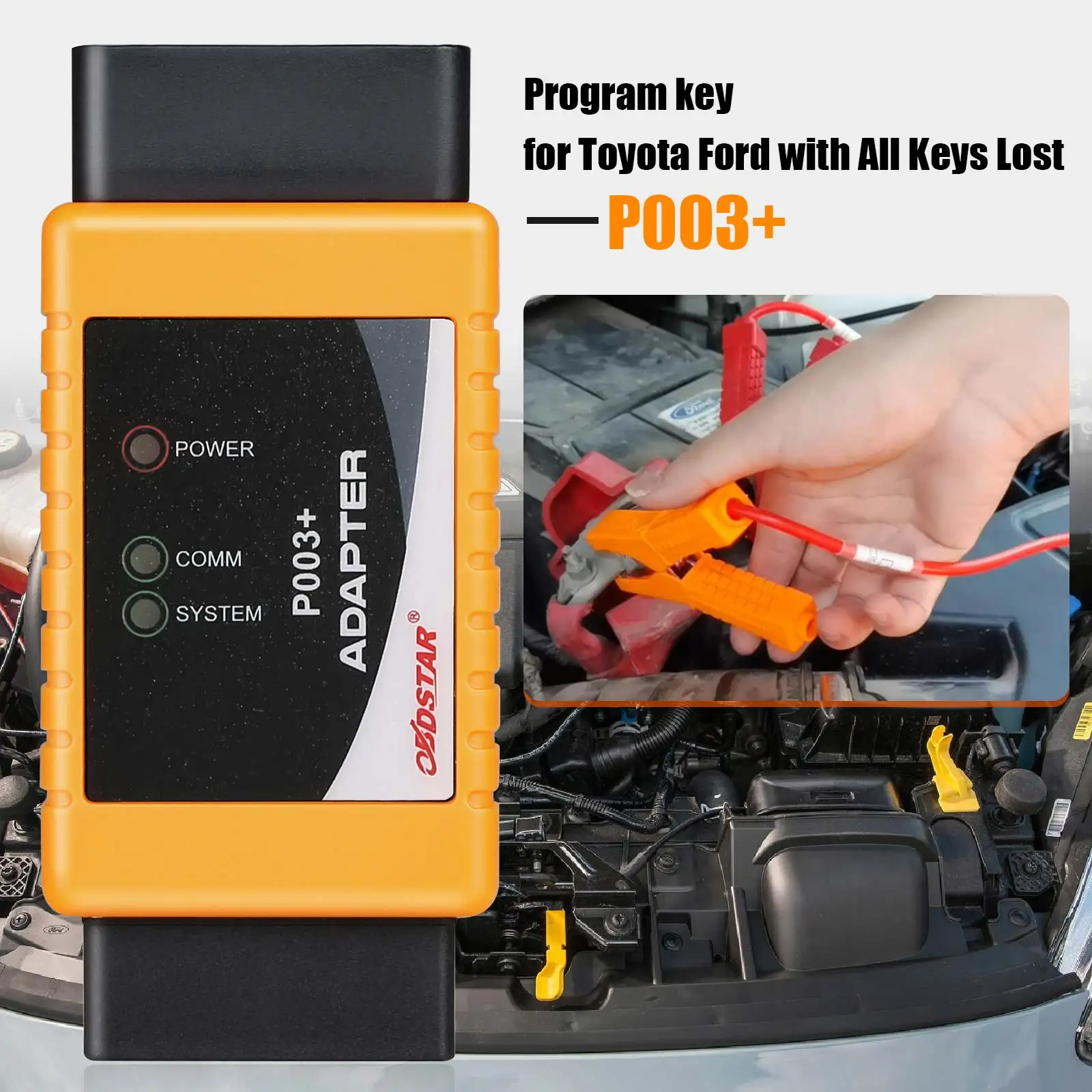 OBDSTAR P003+ P003 Pro Adapter for TOYOTA 8A Cable and for Ford All Key Lost Cable Work with X300 DP Plus and x300 Pro4