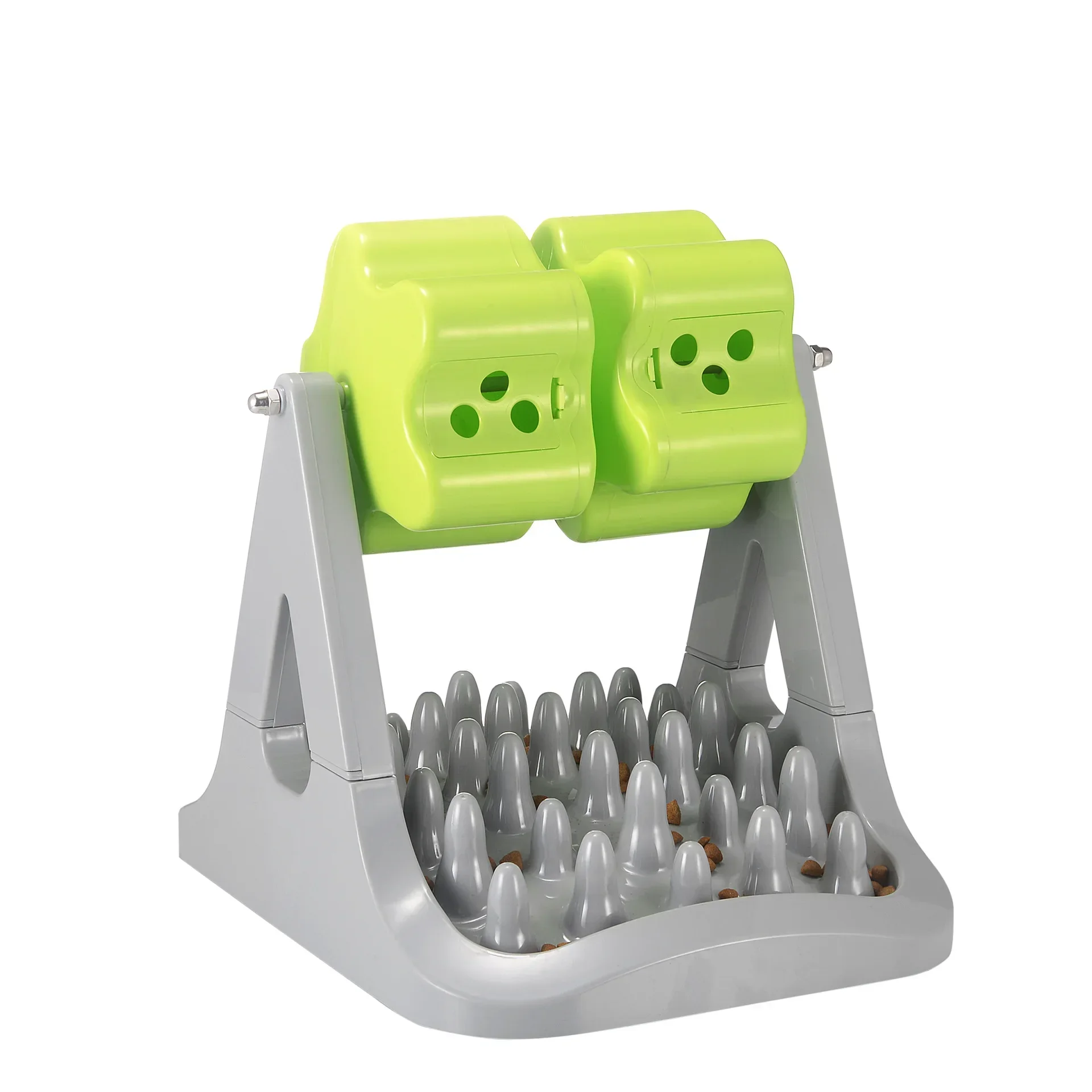 

A Pet Supplies Rotatable Automatic Feeder Slow Food Bowl Trainer for Cats and Dogs Roller Puzzle Leaky Toy, Pet Bowl Single Bow