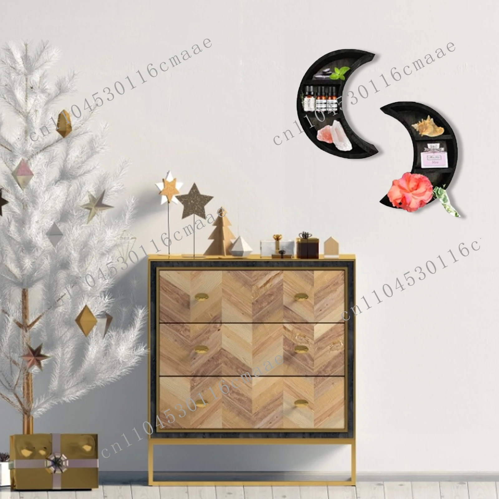 Rak Kayu Bulan Baru untuk Meng - Home Essentials Bathroom Rack ulasan dan harga