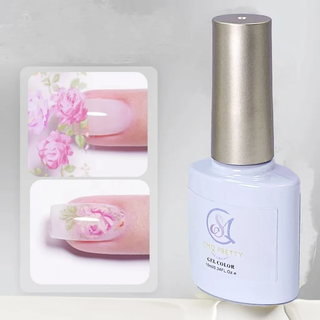 Gel de Transferência de Folha de 10ML para Adesivos de Unhas. Unhas de Natal, Folha de Unha com Renda