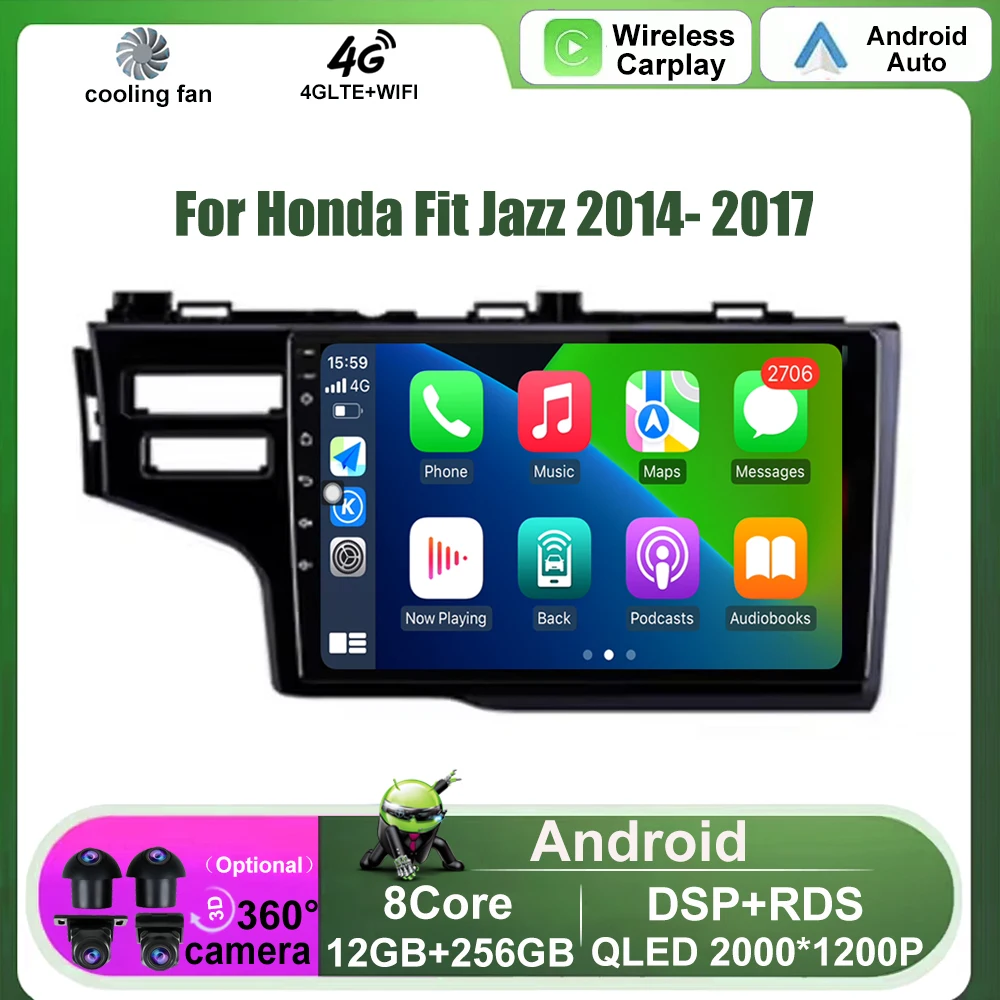 

Android Auto For Honda Fit Jazz 2014 2015 2016 2017 Autoradio GPS Stereo Carplay Auto Car Radio Multimedia Player 2din Head Unit