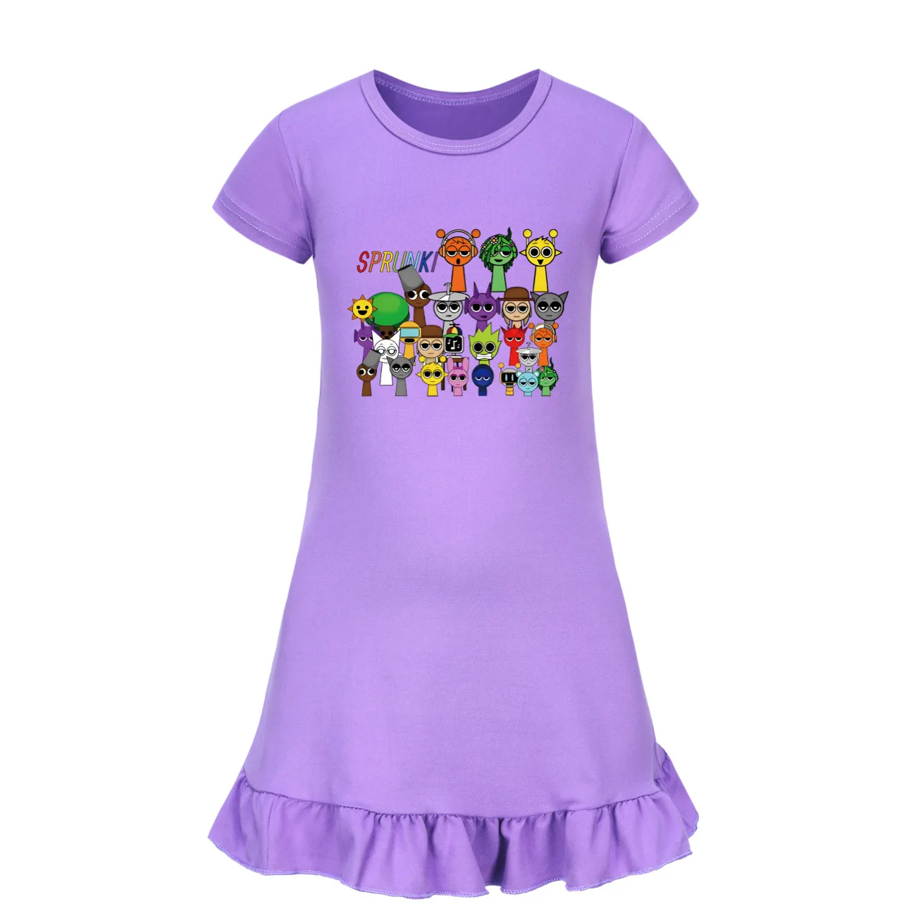 Sprunki Cartoon Kleding Kinderen Zomer Nachtkleding Baby Meisjes Game Incredibox Nachthemden Kinderen Casual Jurken Peuter Meisje Pyjama