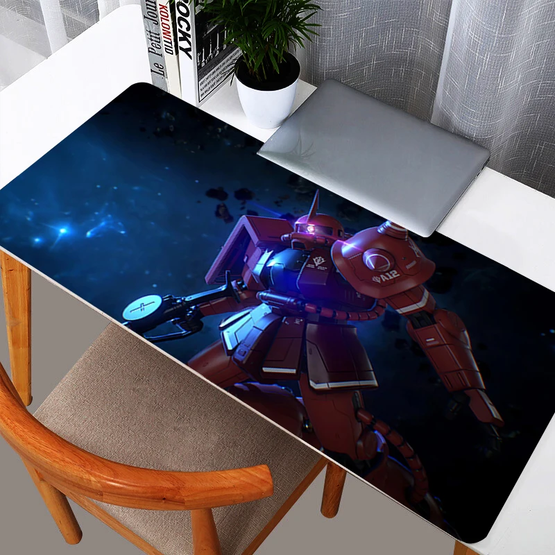 Grande mouse pad pc velocidade para jogadores e-sports 800x300 computador portátil teclado tapete de mesa xxl gundam zaku ii mousepad