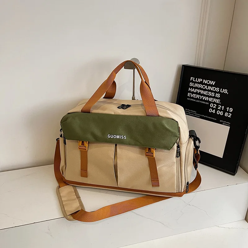 

Unisex Dry Wet Separation Sports Gym Travel Bag with Independent Shoe Compartment Multifunctional Sling Crossbody for Short Trip