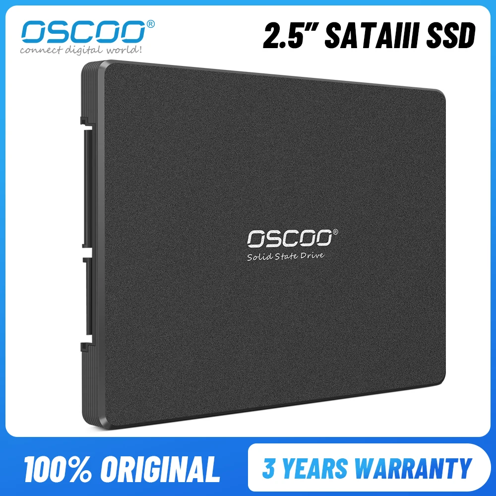 OSCOO SSD SATA3 2.5inch Hard Disk 120GB 240GB 512GB 3D TLC NAND Flash Internal SSD for Internal Desktop Laptop