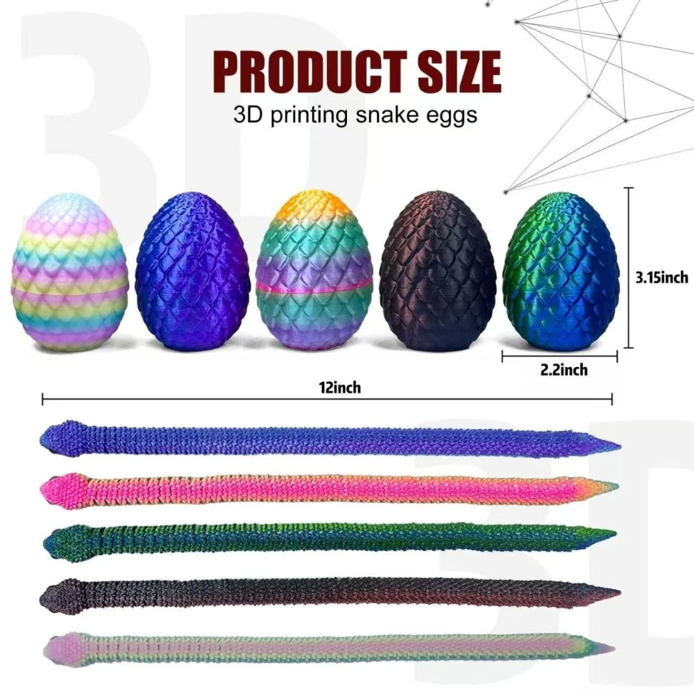 3D printed viper toy fully articulated realistic animal model gift ornament movable toy ornament Decompression creative Niche