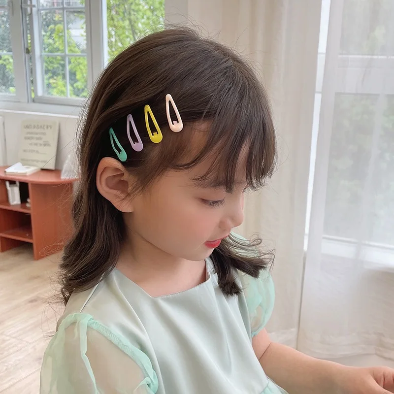 10-40Pcs/pack Colors Hair Clips For Women Girls Fashion Solid Kids Hair Accessories Snap Metal Barrettes Hairpins Clip Bobby Pin