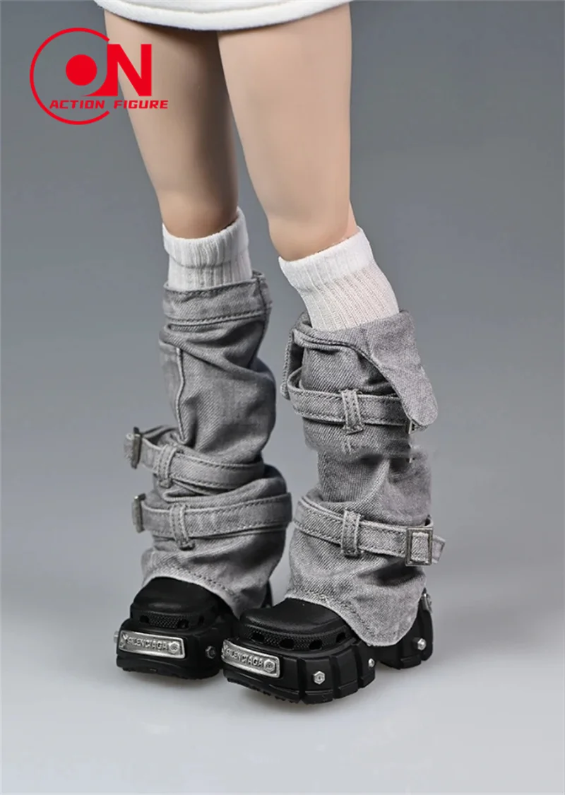 1/6 Bilancia Femminile Lavato Denim Maglia Copertura Della Gamba Pantaloncini Ripple Hole T-shirt Vestiti Modello Misura 12 ''Soldato Action Figure Corpo Bambole