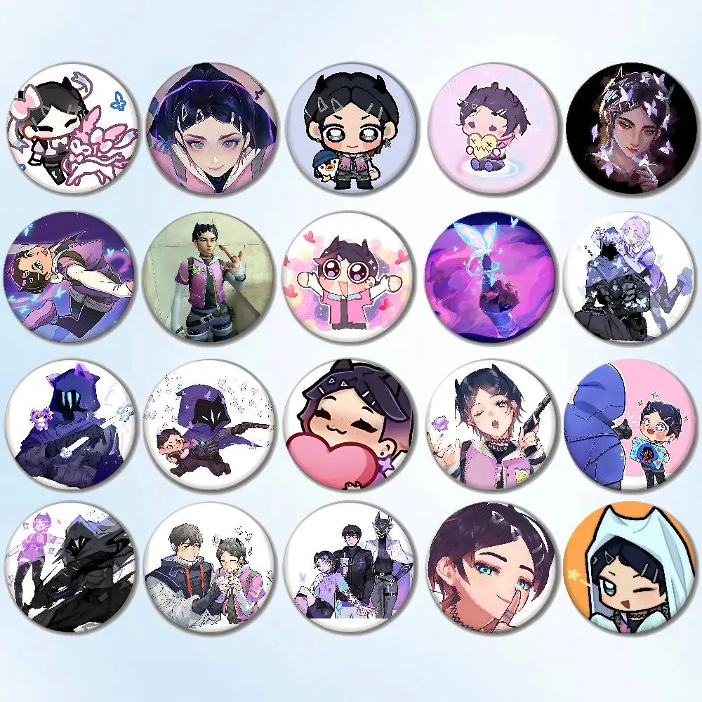 Lindo C-Clove V-Valorant insignias hojalata botón suave Pin broche insignia de Metal accesorios de joyería personalizados sombrero bolso solapa