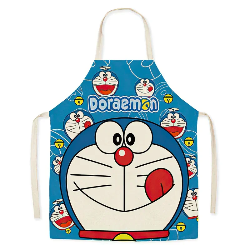 

Large Linen Apron Chef Japanese Style Cotton Big Size Cat Waterproof Bib Women Kitchen Apron Child Household Kitchen Supplies