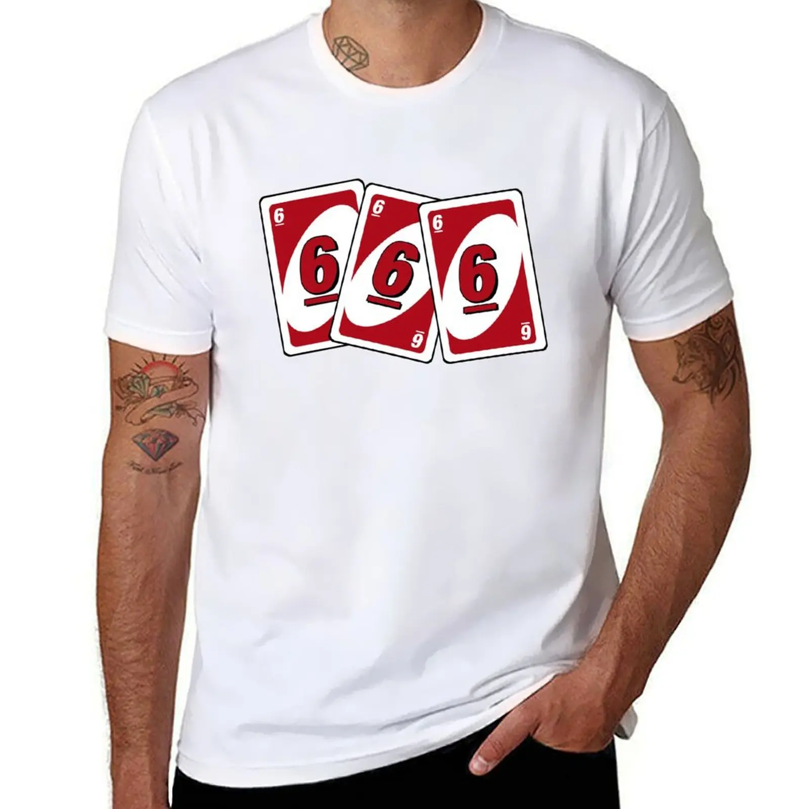 

UNO 666 - Red T-Shirt croswit shirt man football t shirt big and tall t shirts for men