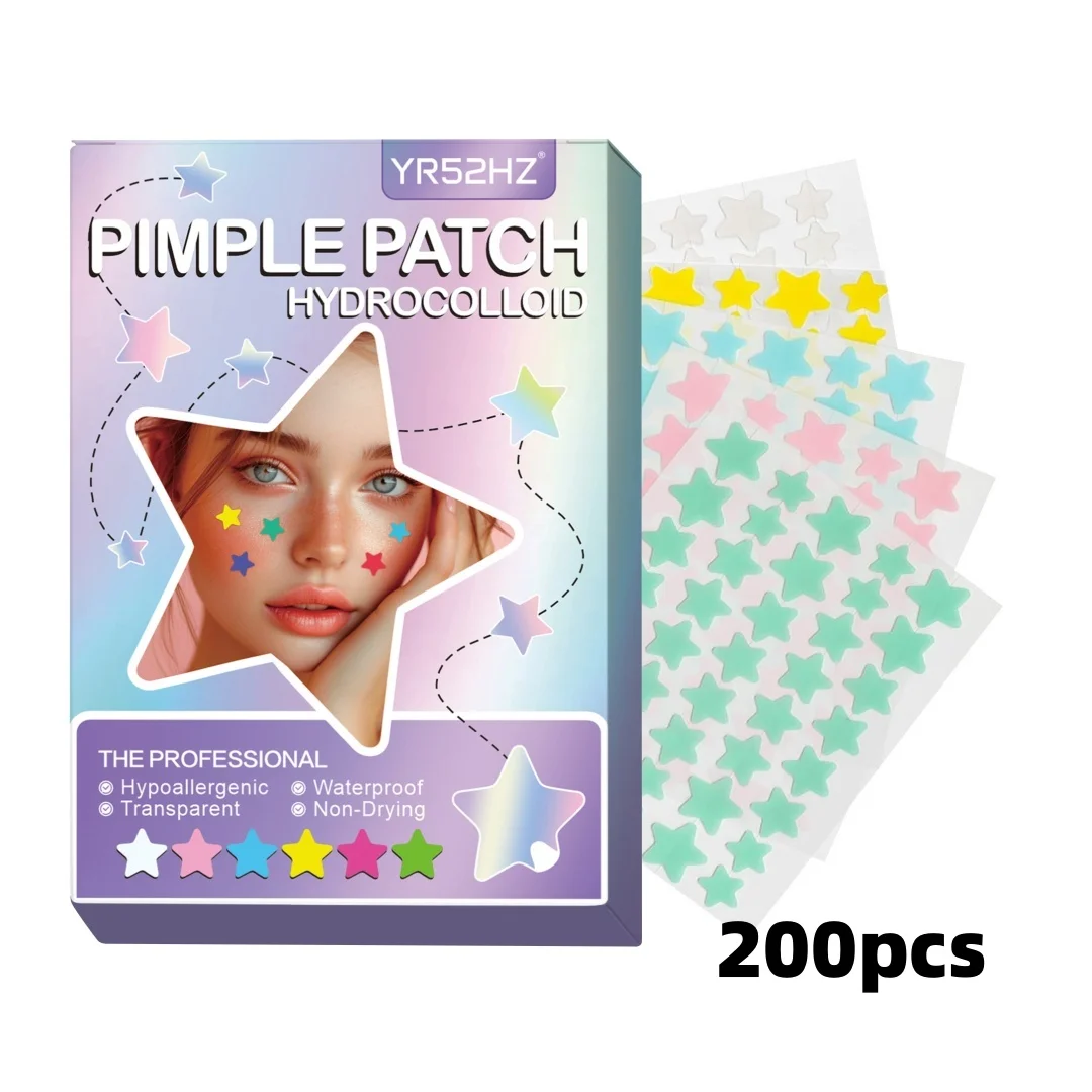 240 قطعة من رقع حب الشباب على شكل نجمة متعددة الألوان، رقع حب الشباب للوجه، رقع حب الشباب المخفية، ورقع البثور، رقيقة جدًا