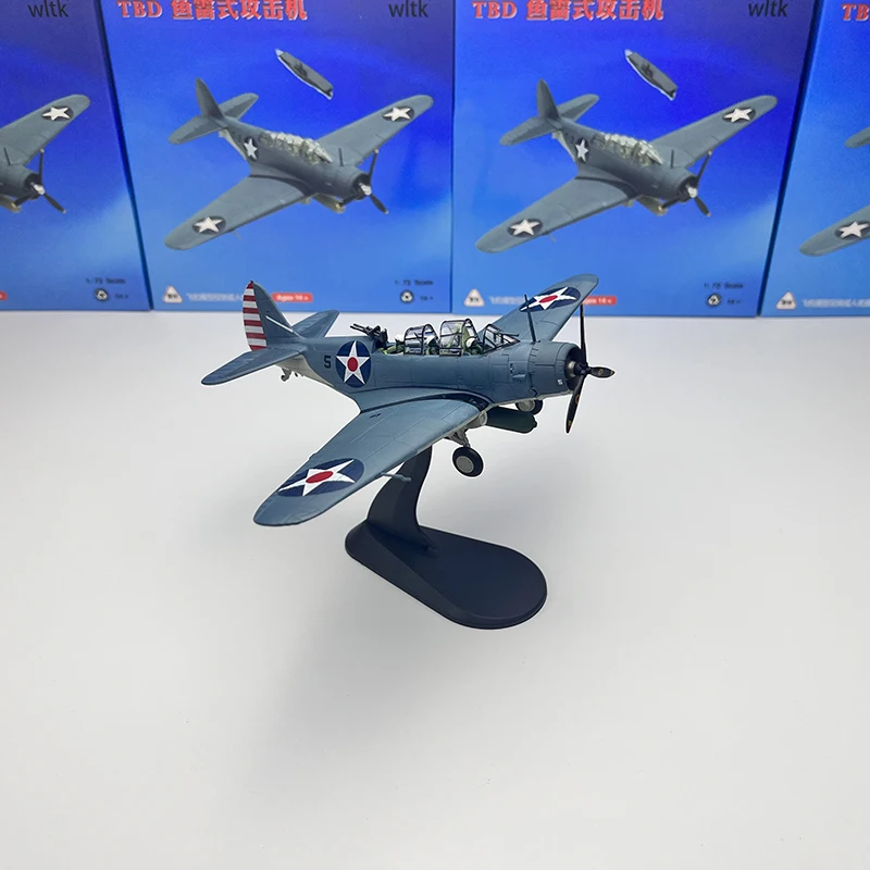 

1/72 Scale US TBD Ravisher Torpedo Devastator Bomber Fighter Aircraft Diecast Finished Military Plane Model Collection Gift