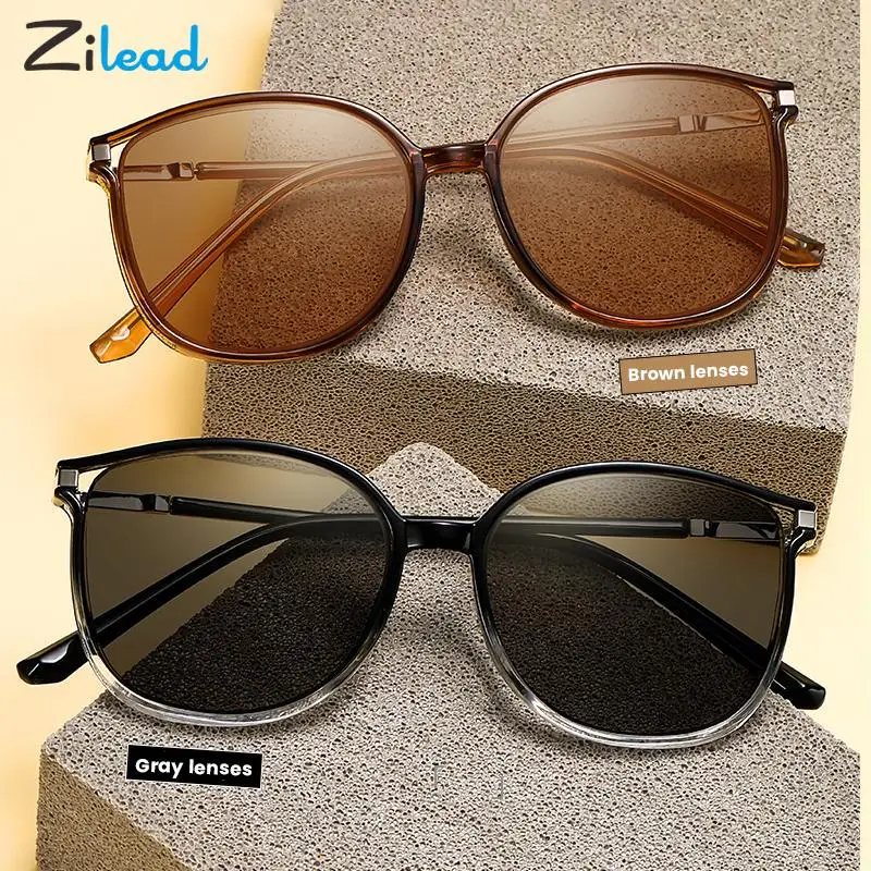 

Zilead Fashion Photochromic Reading Glasses Anti Blue Light Discolored Women Men Reading Eyewear Presbyopia Optical Eyeglasses