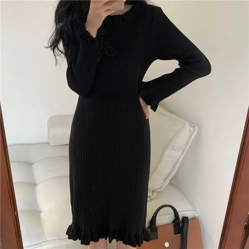 Off White Bodycon Woman Dress Solid Knitted Evening Crochet Dresses for Women Black Robe Maxi Long Clothes Cotton Promotion Thic