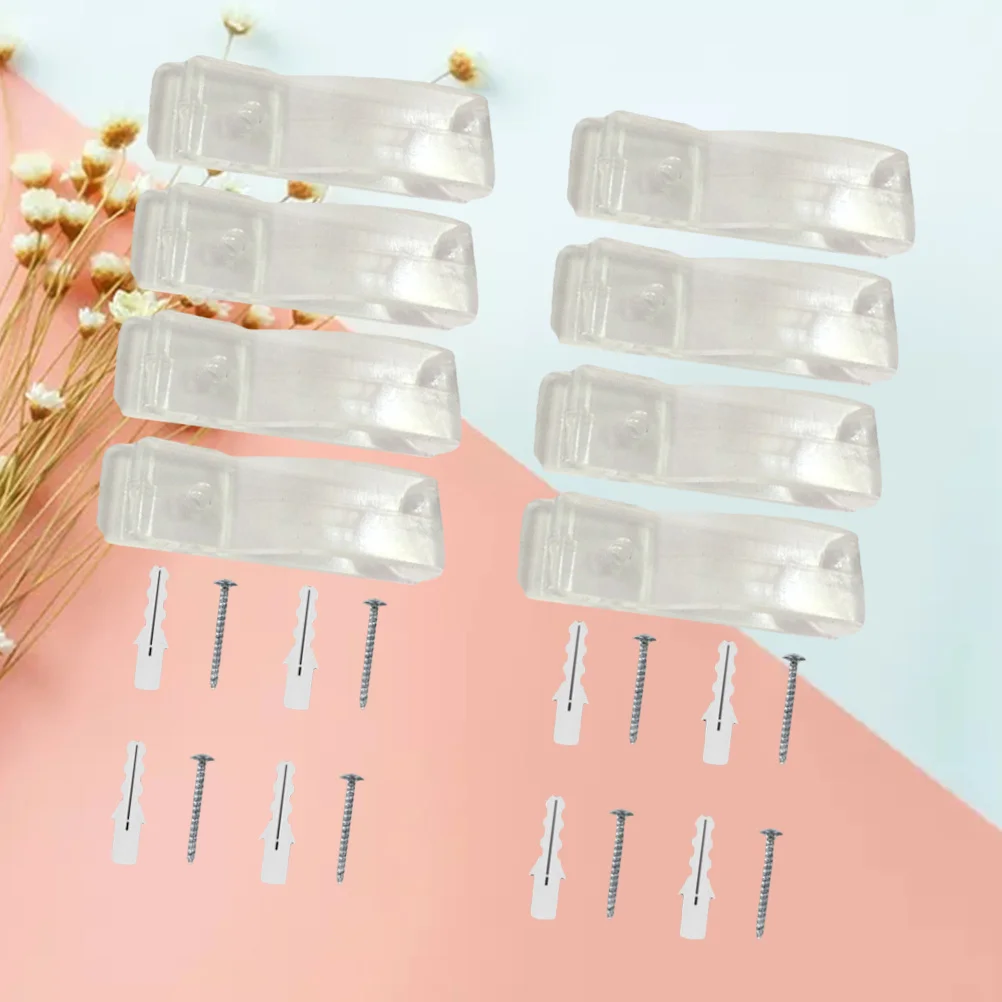 

2 set 2 Sets Transparent Safety Blind Clips For Vertical Roller Blinds Chain Cord Holders P-Clips Plastic Cord Guides