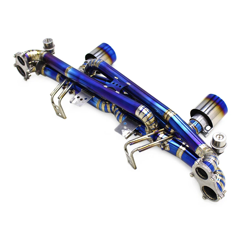

OEM Catback Exhaust For Porsche 718 Cayman GT4 4.0L 2016-2021 Burnt Blue Dual Tips Axle Back Exhaust Vacuum Escape Exhaust