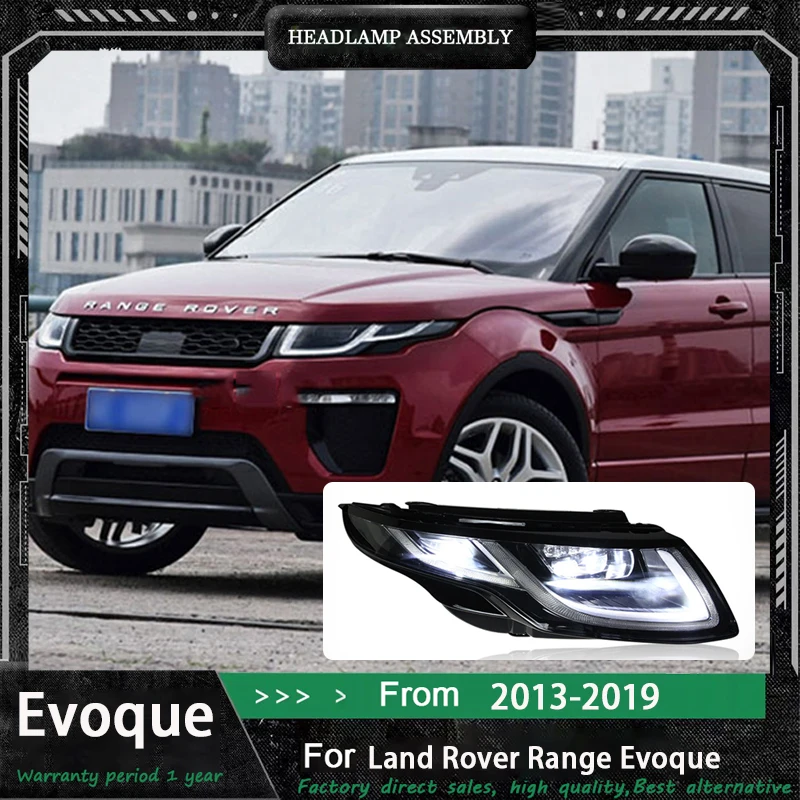 

For Range Rover Evoque FULL LED Headlights 2012 2013 2014 2015 -2018 Evoque DRL Turn Signal High Beam Angel Eye Projector Lens