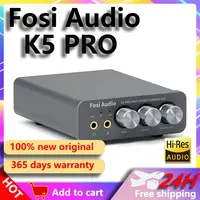 Fosi Audio K5 PRO Mini estéreo para juegos USB C Audio amplificador de auriculares DAC AMP con micrófono para altavoces activos alimentados por escritorio PS5