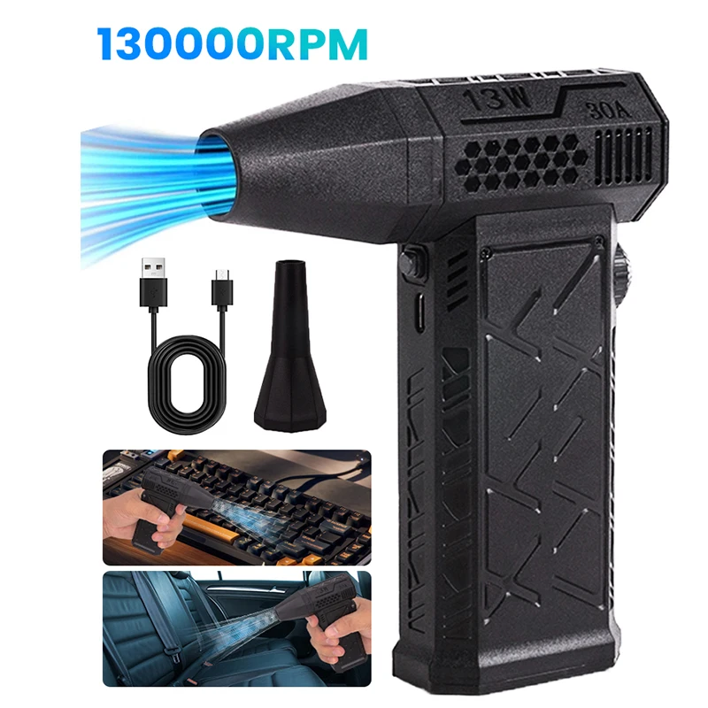 

Mini Turbo Jet Fan Turbo Violent Fan 130,000RPM Powerful Blower 52m/s High Speed Duct Fan Electric Air Duster Dryer Dropshipping