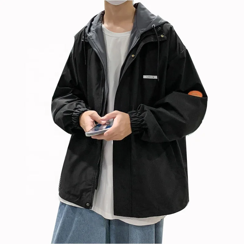 

Jacket Men's Hong Kong Style Korean Style Smart Casual Zipper Windproof Baseball Uniform Flight Jacket Daily Wear