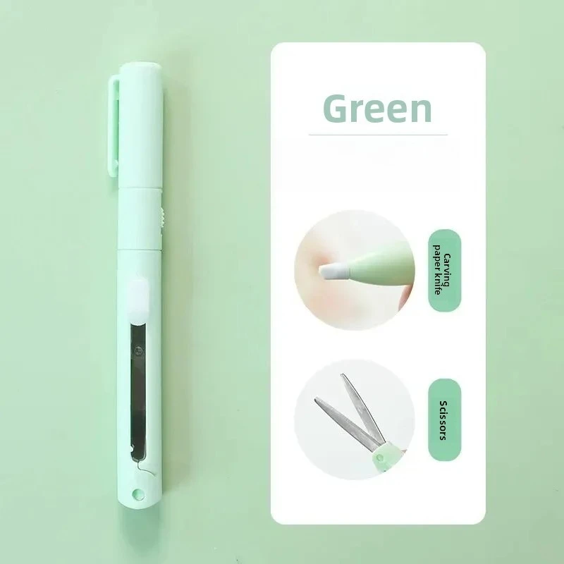 القلم نمط مقص القرطاسية الإبداعية البسيطة للطي طالب الفن مقص القلم نمط غطاء طالب ورقة قطع مقص المحمولة