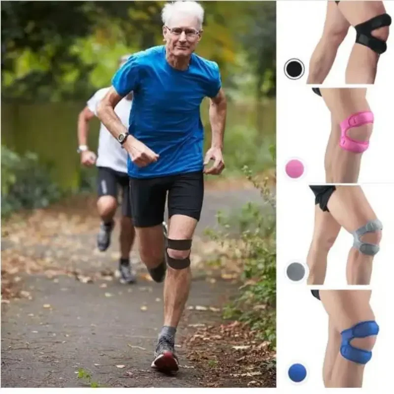 Knee Pain Relief & Patella Stabilizer Brace 3D Silicone Adjustable Knee Band Knee Brace Stabilizer for Men & Women for Running