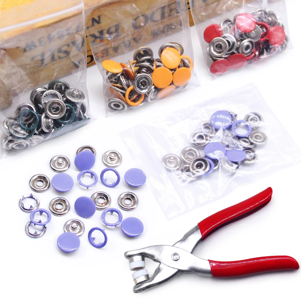 10mm Metal Prong Snap Button Press Button Studs Fasteners Hollow Prong Ring For Clothes Garment Sewing Bags Shoes