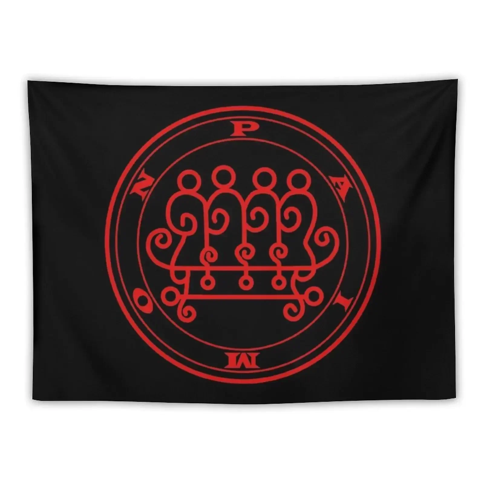 

Paimon demon King red Sigil occult Magick Seal Tapestry Decoration For Home Wall Tapestries Decor Home Wall Deco Tapestry