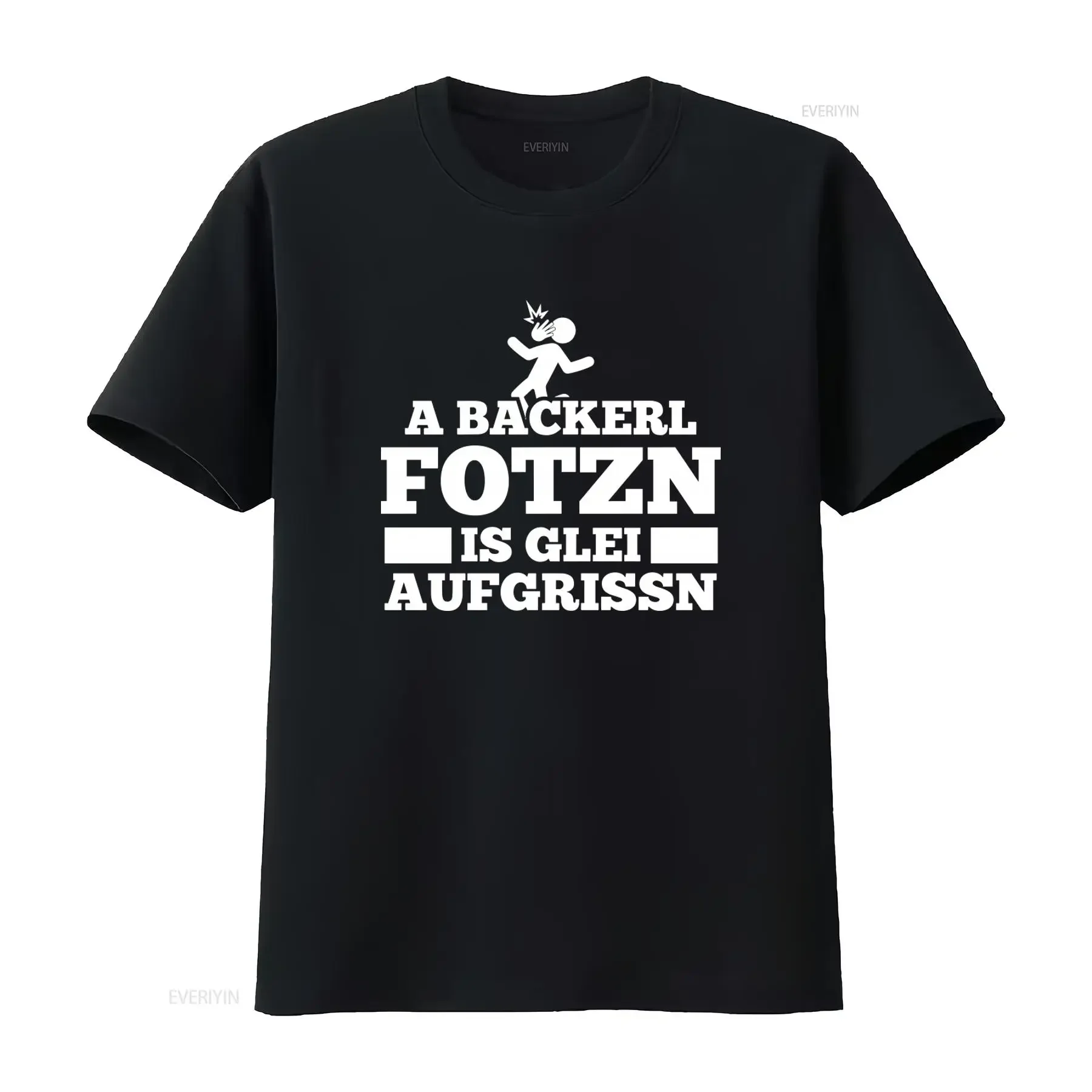 Camiseta A Backerl Fotzn Cult Bavaria Funshirt Bayer 100 BW S 5XL vintage lavada informal para hombre streetwear unisex