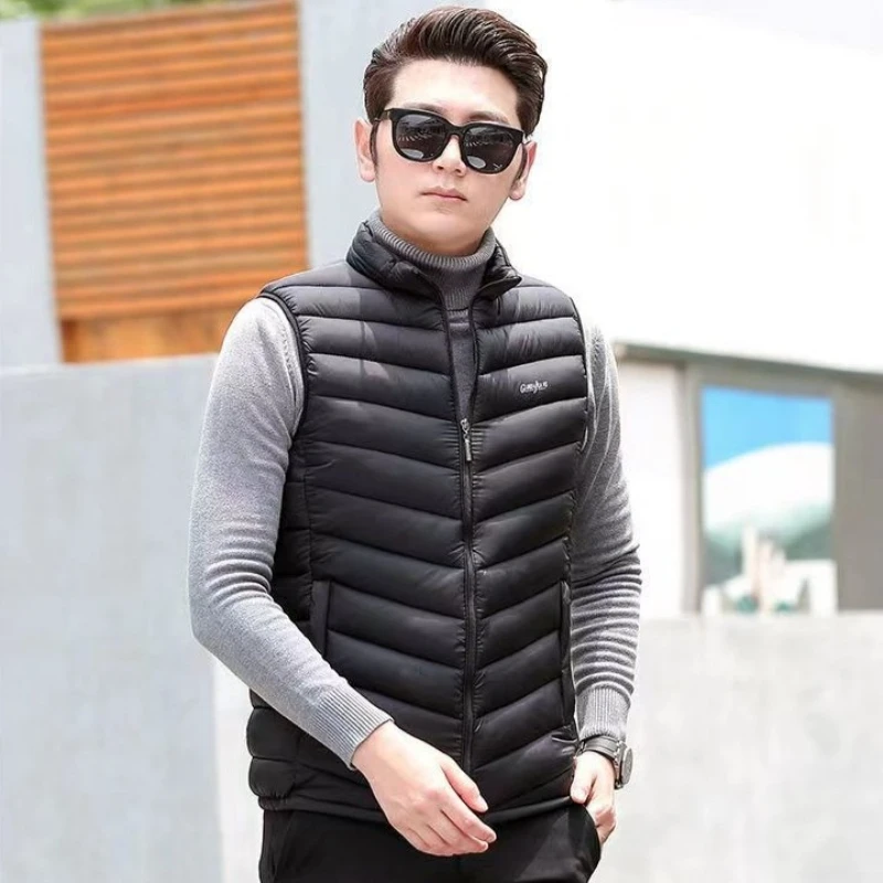 

Multi Occasion Men's Down Cotton Vest 2025 Winter Slim Fit Windproof Outerwear