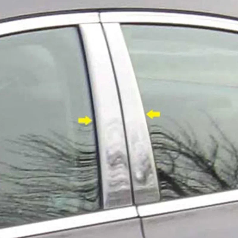 6PCS High Quality Chrome Pillar Posts Car Window Trim Cover For Peugeot 3008 P84 2017-2023 BC Column Stickers Accessories - view 6