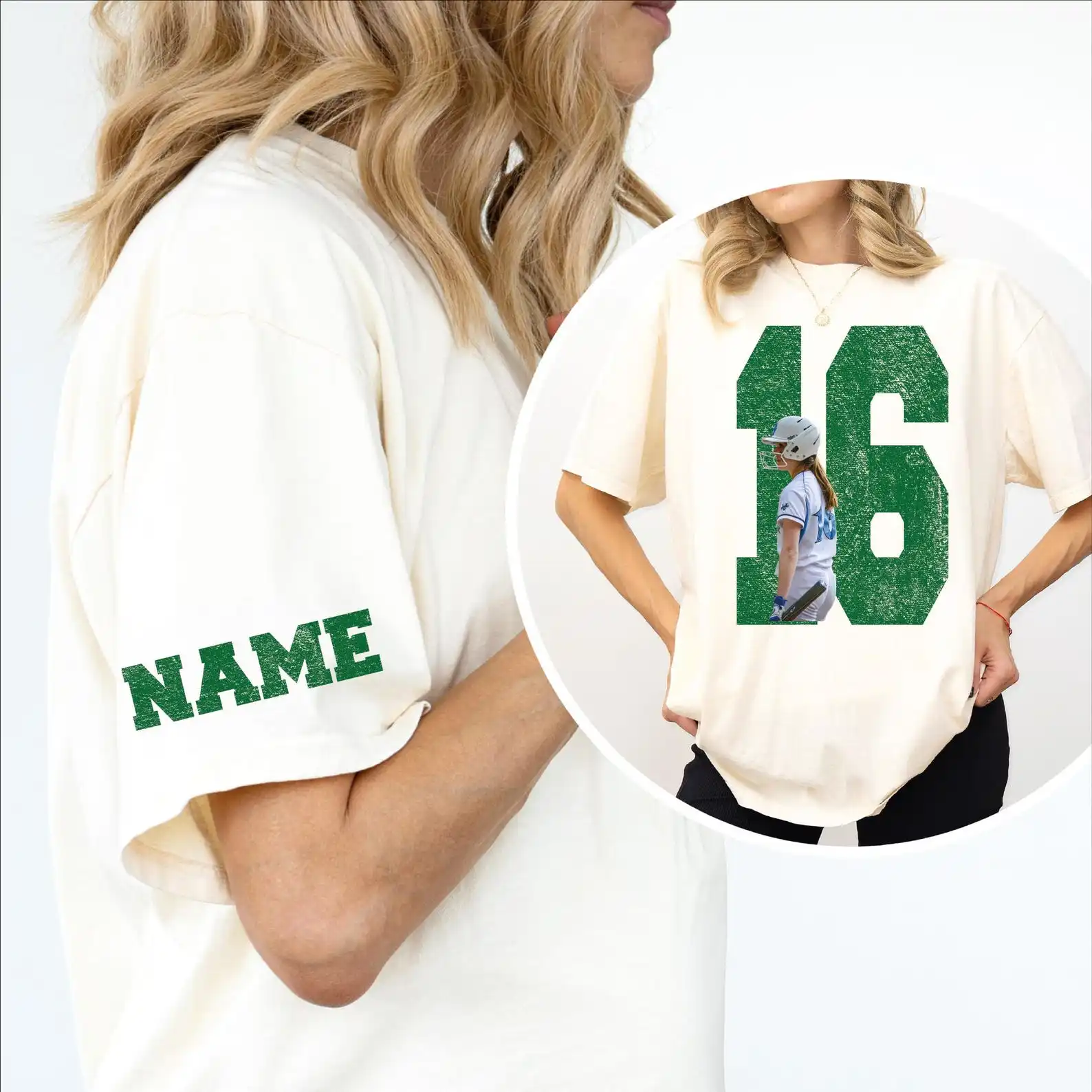 Custom Sport Team Number Name Photo Shirt Unisex Personalized Game Day Family Tee Unique Sport Workout Shirt for Sport Casual