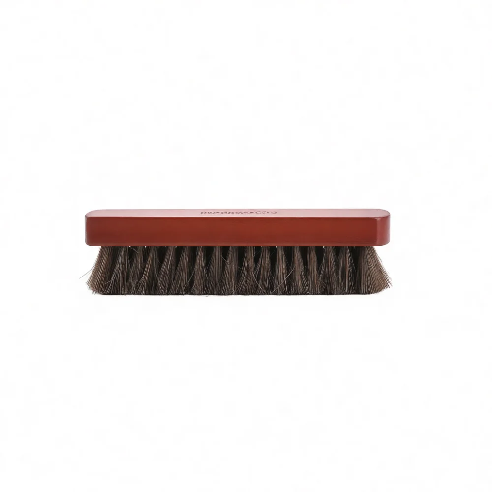 Natural Horsehair Leather Shoe Brush Soft Bristle Cleaning Tool For Suede Nubuck Polishing Shine Care Scrub