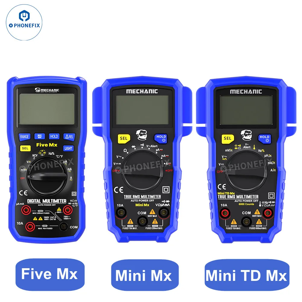 MECHANIC Digital Multimeter Automatica Range 2000-20000 Counts DC/AC Voltage Current Capacitance Hz Diode Ohm Tester Backlight