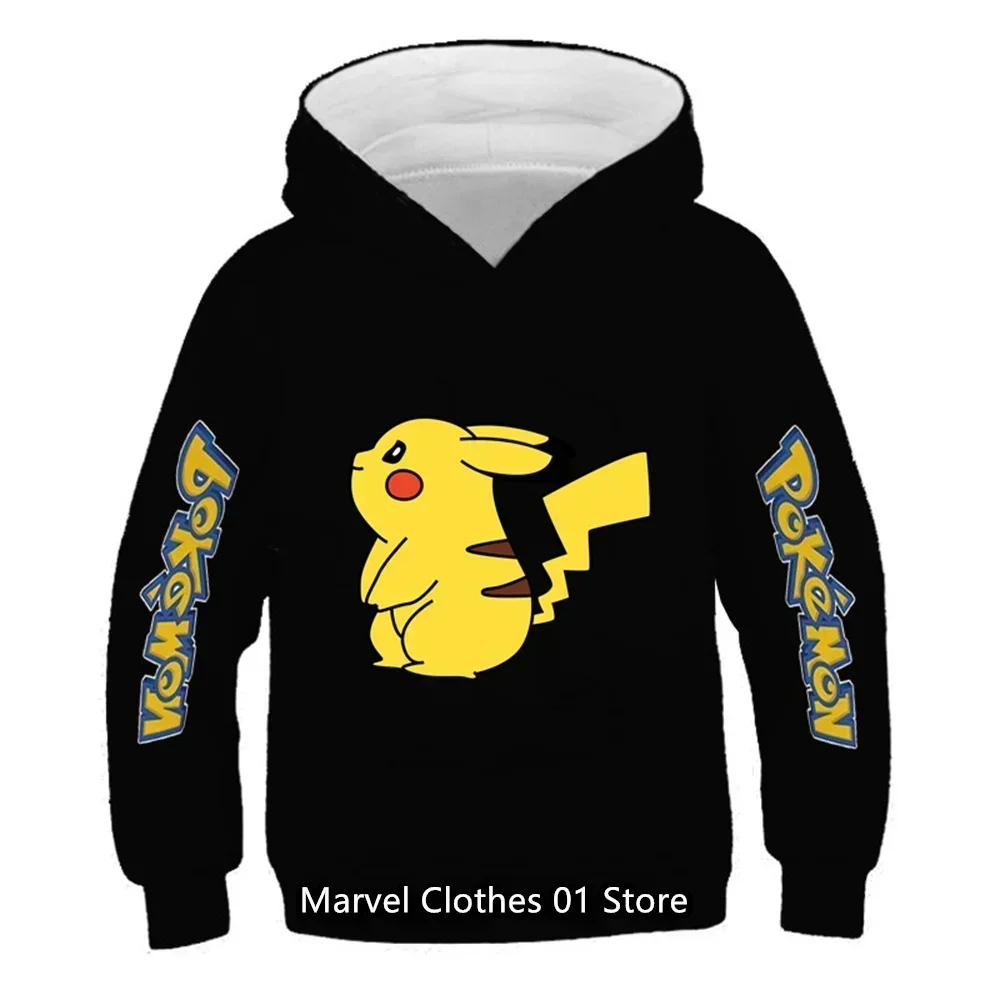 New Pokémon Hoodie, Pikachu, Duck, Gengar, Cute and Fresh Hoodie Kids Clothes Girl Child Sweatshirt Children's Clothing