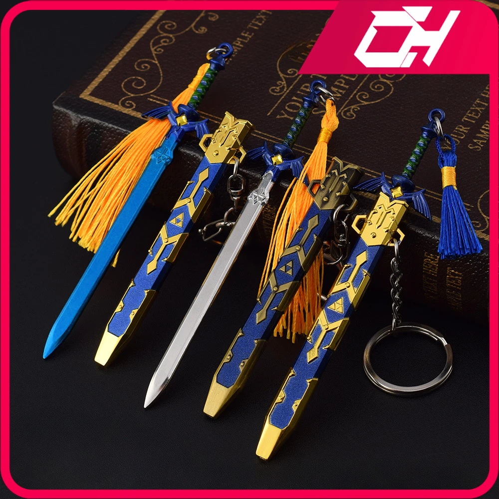 Llaveros de la Espada Maestra, Accesorios de Anime y Videojuegos, Modelo de Espada Samurai, Figura de Colección, Llavero, Manualidades, Regalos, Juguetes para Niños
