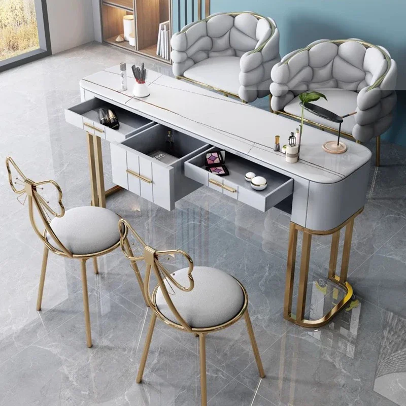 

Beauty Partitions Nail Tables Shelves Gift Trendy Space Saving Nail Tables Lazy Ergonomic Waiting Mesa De Manicure Furniture