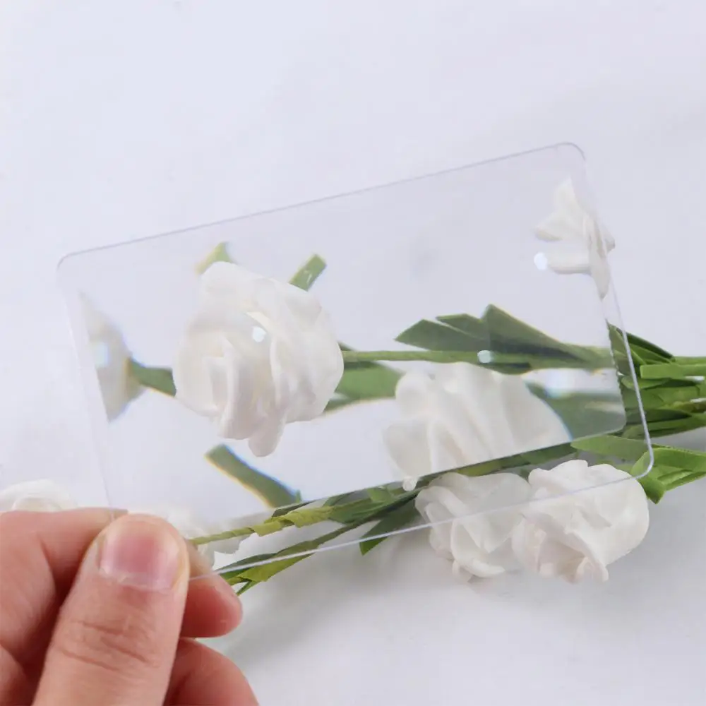 3X For Reading Newspaper Book Made Of Plastics Credit Card Shape Magnifying Glass Magnifiers Fresnel Lens Loupe