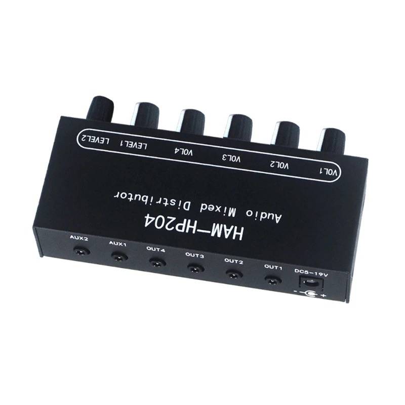 Stereo Auditory Mixer 2 Channel Input 4 Output Distributor Auditori Logam