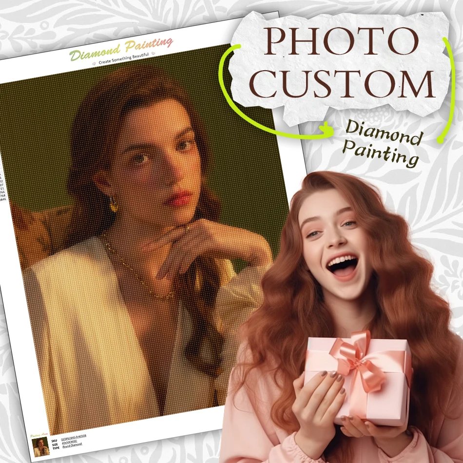 

GATYZTORY Photo Custom Diamond Painting Diamond Embroidery 5D DIY Picture of Rhinestones Drawings With Diamonds Gift Home Decor