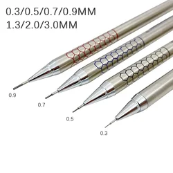 Metal Mechanical Pencils Set with Lead Refills Drafting Automatic Pencil 0.3, 0.5, 0.7, 0.9, 1.3, 2.0mm 2B HB For Art Supplie