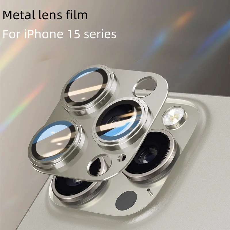 Metal Camera Lens Protector For iPhone 15 Pro Max 15Plus 14 13mini Integrated full screen protection For iPhone 15Pro 15Promax