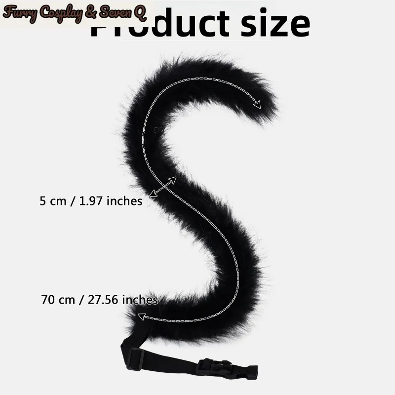 Hand Hair Simulation Beast Tail Plush Cat Tail Comic Show Cosplay Accessories Party Cute Cat Tail